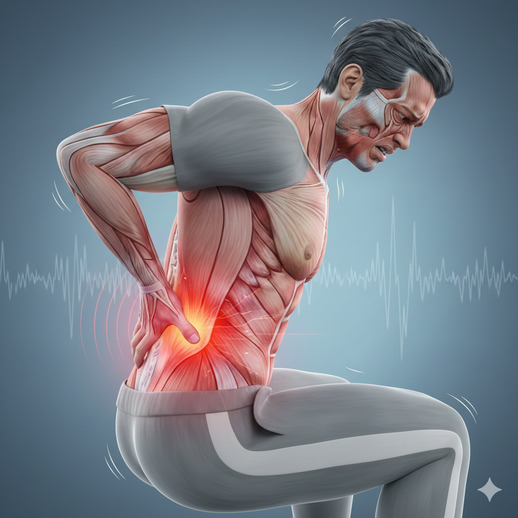 Geminiで作ったぎっくり腰の画像